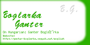 boglarka ganter business card